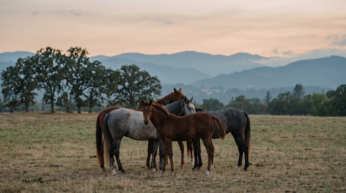 Chevaux en liberté, Domaine du Possible, Rhône